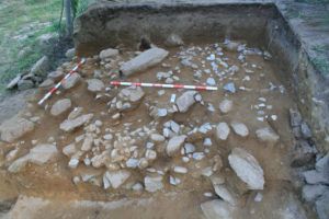 Terraza escavada na 3ª tempada no xacemento paleolítico O Cabrón.